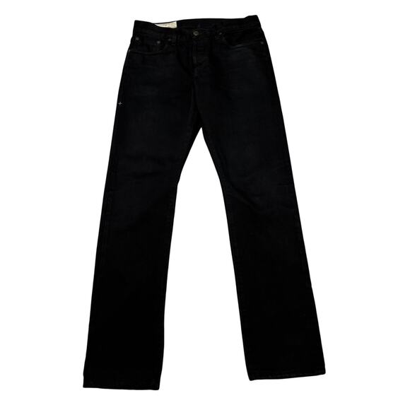 Imogene + Willie Barton Slim Jeans Men's 29x31 Black Selvedge